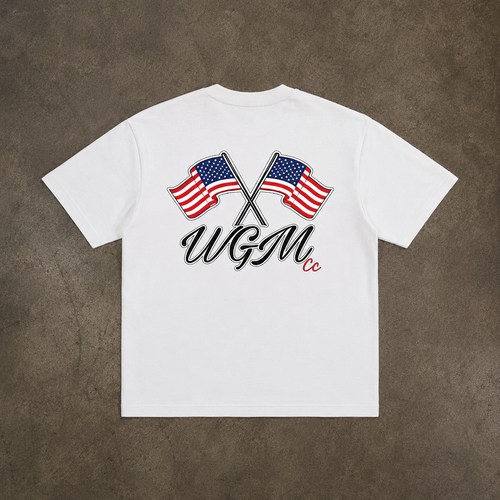 4th of July white t-shirt