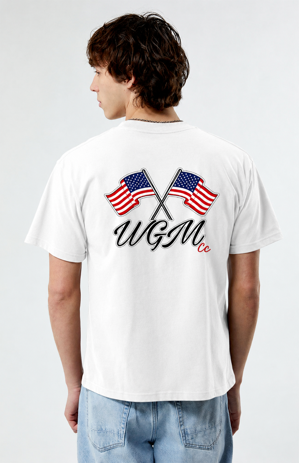 4th of July white t-shirt